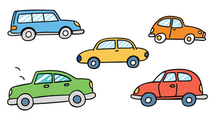 Fototapeta premium set of cars, vector illustration