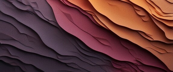 Obraz premium Abstract Wavy Paper Background with Gradual Color Transition