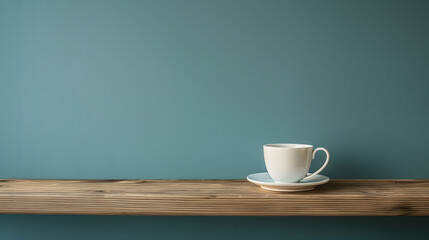 Gray Wall and White Cup
