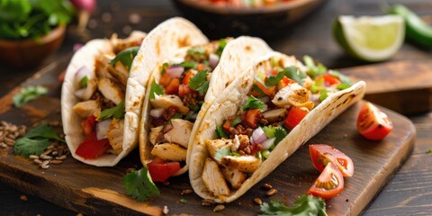 Homemade chicken taco preparation idea