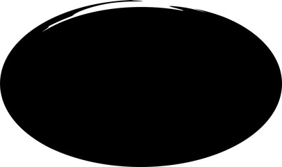 Oval brush painted ink. Grunge design elements