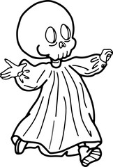 Cute Ghost Halloween slogan retro design t-shirt design. Illustration Halloween card