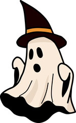 Cute Ghost Halloween slogan retro design t-shirt design. Illustration Halloween card