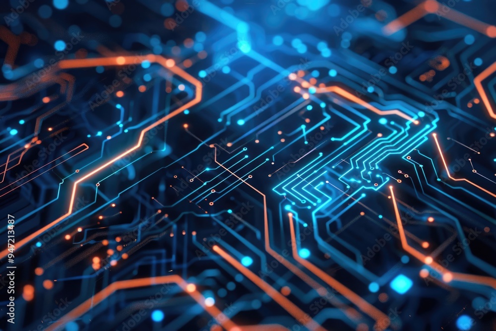 Poster high-quality image of an electronic circuit board