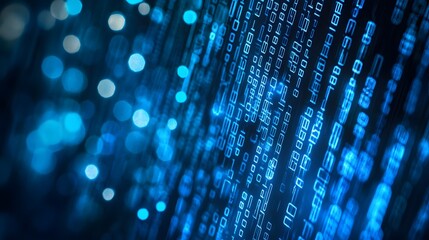 abstract blue background with data