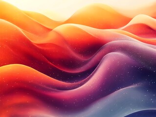 Abstract colorful waves with a starry background.