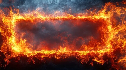 Fiery Frame Abstract Background