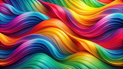 Fototapeta premium Vibrant and dynamic wallpaper featuring colorful waves for stylish and stunning wall decor , abstract, artistic, background
