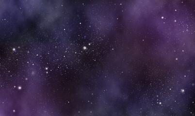 A beautiful starry sky background. Countless stars shine in the night sky, creating a magical atmosphere.bule,purple.