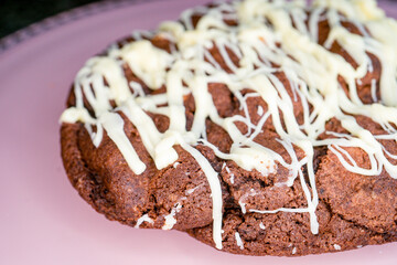 Chocolate Cookie with Drizzle