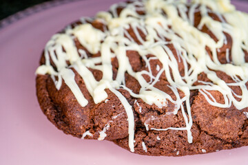 Chocolate Cookie with Drizzle