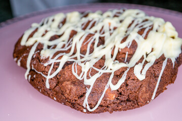 Chocolate Cookie with Drizzle