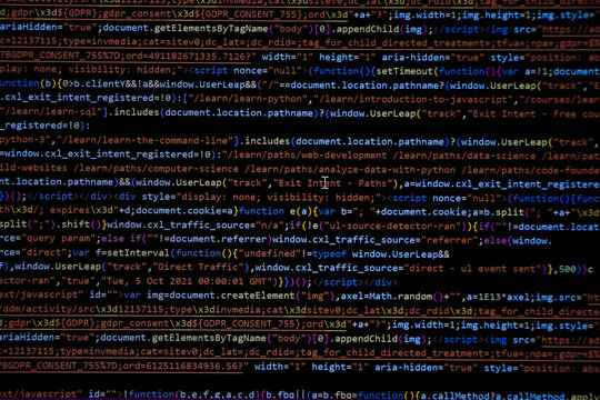 Programming coding screen, web developer coding screen