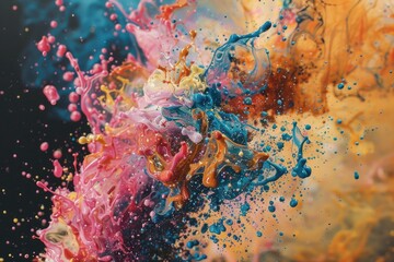A close-up shot of a vibrant paint substance