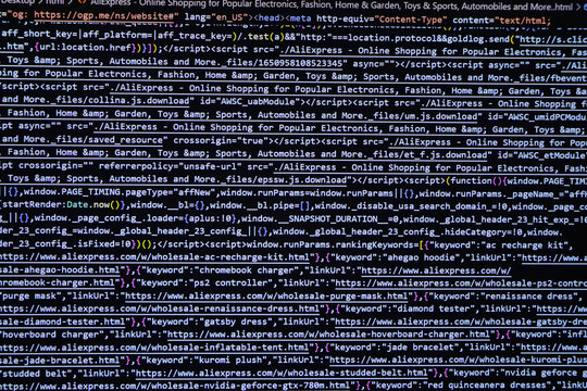 Programming code abstract screen of software developer. Computer script
