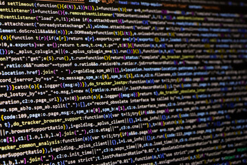 Web development coding, programming screen