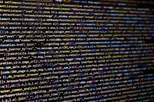 Web development coding, programming screen