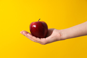 Red apple, concept of fresh and healthy food