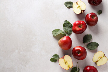 Red apples, concept of fresh and healthy food