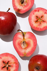 Red apples, concept of fresh and healthy food