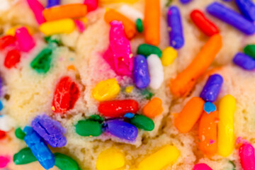 Macro Sprinkles on Cookie