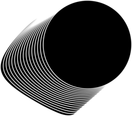 Circle flowing overlapping modern design for badge, tag, banner, logo