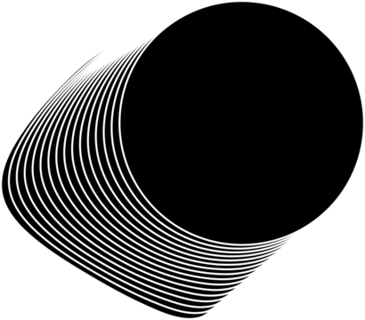 Circle flowing overlapping modern design for badge, tag, banner, logo