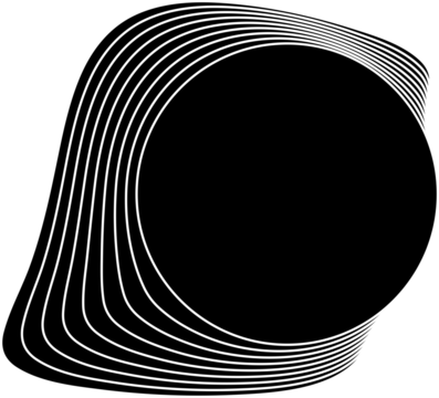 Circle flowing overlapping modern design for badge, tag, banner, logo