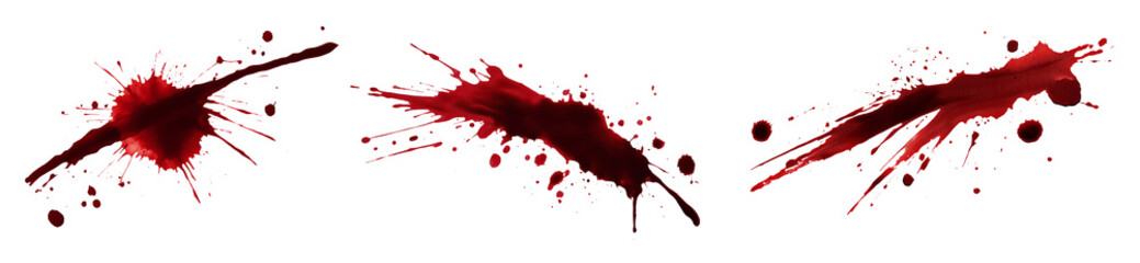 Blood drops cut out transparent background