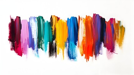 Vibrant Expression   Colorful Acrylic Brushstrokes on Canvas