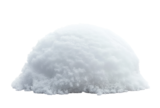 Snow cap isolated on transparent background