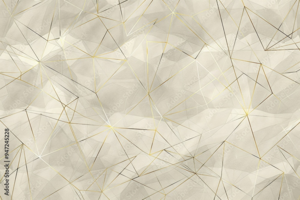 Poster abstract design featuring white and gold lines on a textured surface