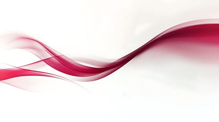 Abstract Swirling Red Lines on White Background