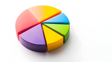 Fototapeta premium Colorful Pie Chart Graphic for Data Visualization and Business Analytics
