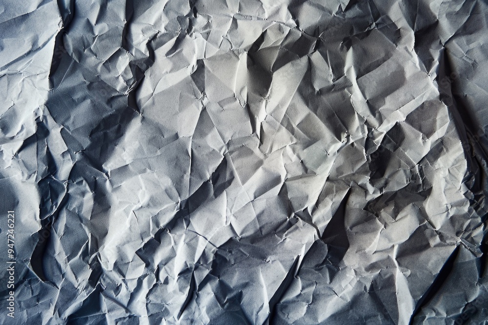 Aufkleber a detailed view of a crumbled paper fragment, possibly with notes or writing