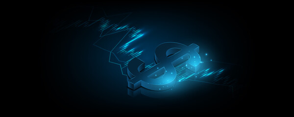 financial trading graph background graph Stock markets and currencies fluctuate around the world