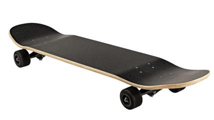 Classic black wooden skateboard design element