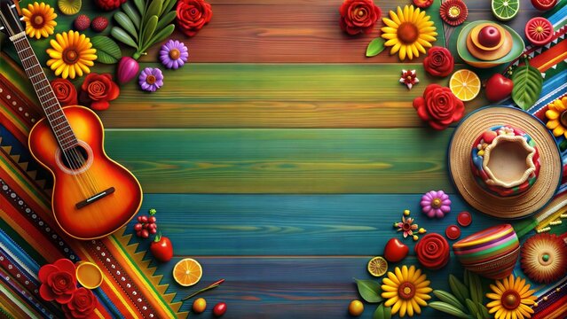 international hispanic heritage month background, no text, no word, no character, --no logo --no letters --no text, no watermark, --no words