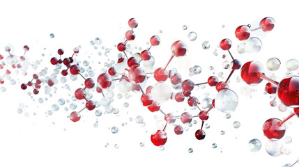 Molecule structure isolated on white background