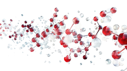 Molecule structure isolated on white background