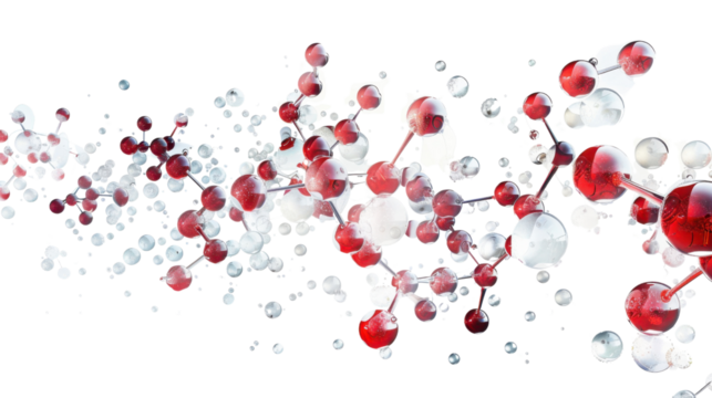 Molecule structure isolated on white background