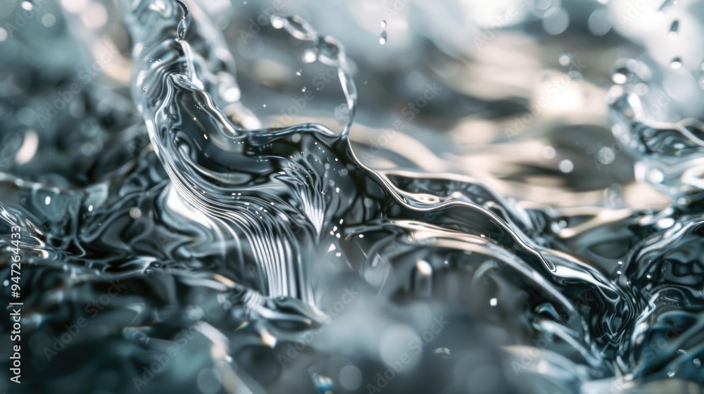 Aufkleber a detailed view of a single water droplet on a smooth surface, highlighting its shape and texture
