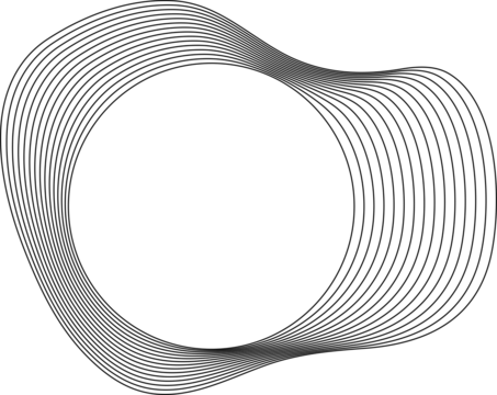 Circle liquid shapes made of lines with empty space for text
