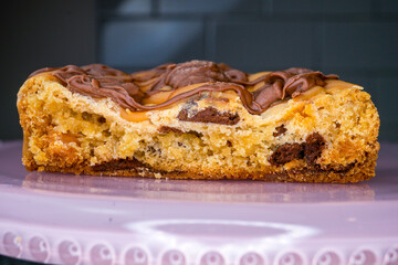 Thick Chocolate Chip Cookie with Drizzle of Chocolate