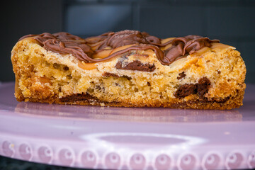 Thick Chocolate Chip Cookie with Drizzle of Chocolate