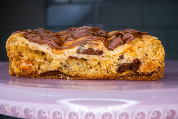 Thick Chocolate Chip Cookie with Drizzle of Chocolate