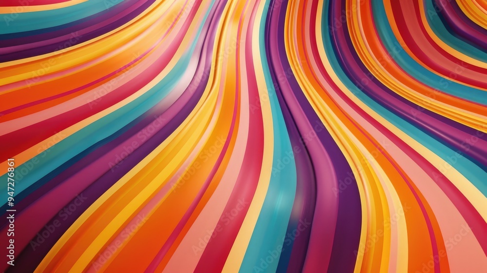Poster colorful abstract design with wavy lines, great for backgrounds and creative projects