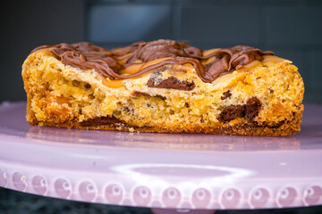 Thick Chocolate Chip Cookie with Drizzle of Chocolate