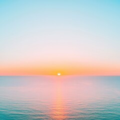 Obraz premium Beautiful Sunset Over Calm Ocean Water