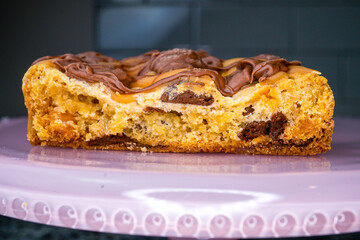 Thick Chocolate Chip Cookie with Drizzle of Chocolate